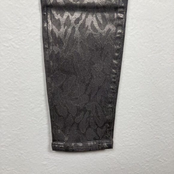 NEW! J BRAND WOMENS SILVER PYTHON LEENAH HIGH RISE ANKLE SKINNY JEANS SIZE 24 - Picture 6 of 12